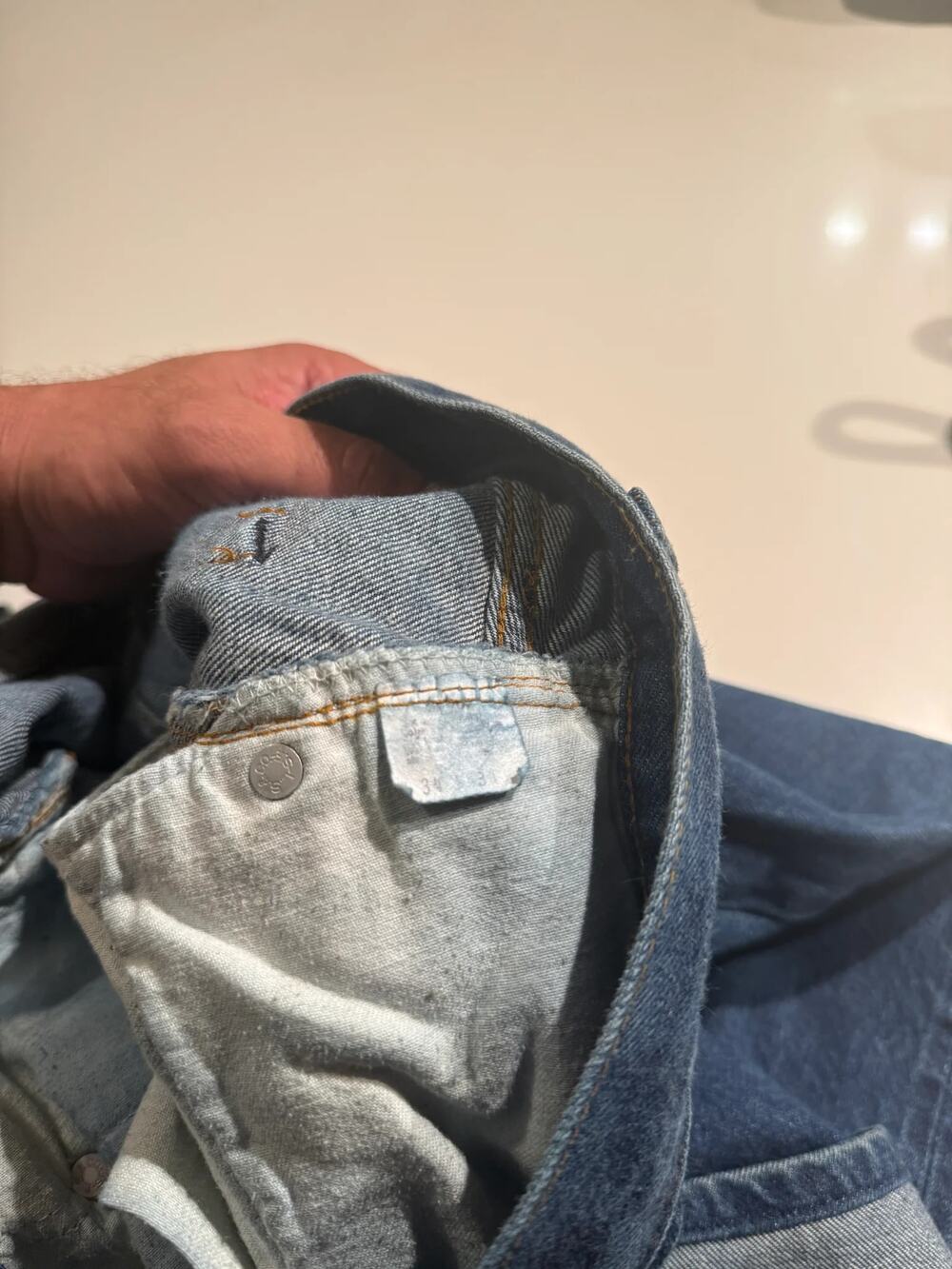 VTG RARE 80's Levi’s 501 Denim Jeans Redline selvedge Size 34 - Picture 9 of 10